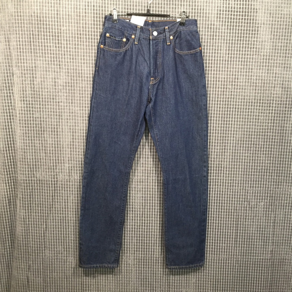 Levis 501 Original Fit Jeans Mens 30x30 Dark Wash Straight Leg Sustainable Denim